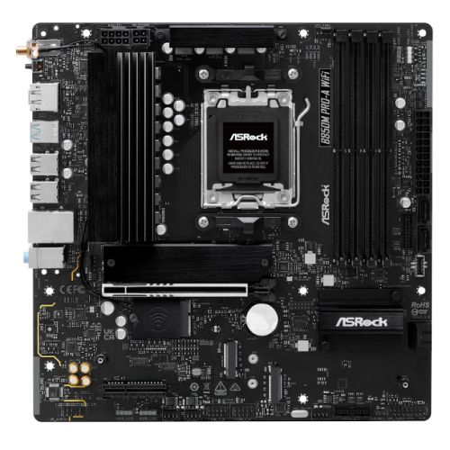 Asrock B850M PRO-A WIFI, AMD B850, AM5, Micro ATX, 4 DDR5, HDMI, DP, Wi-Fi 6E, 2.5G LAN, 3x M.2 Asrock B850M PRO-A WIFI, AMD B850, AM5, Micro ATX, 4 DDR5, HDMI, DP, Wi-Fi 6E, 2.5G LAN, 3x M.2